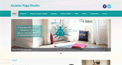 Desktop Screenshot of anantayogastudio.com